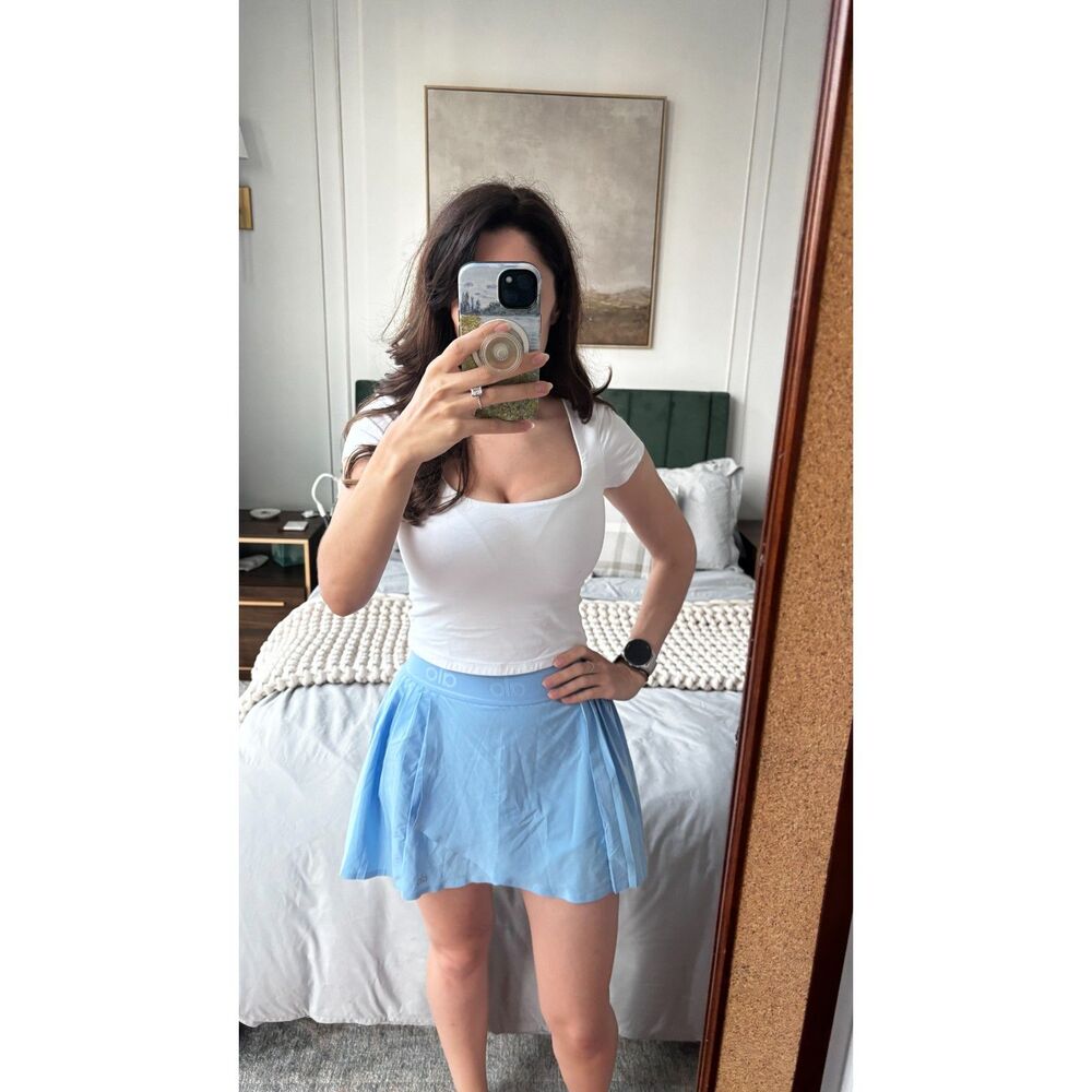 Light Blue Alo Tennis Skirt